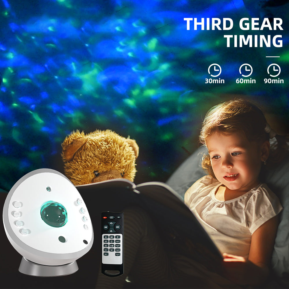 Moon star projection lamp sleep aid speaker bluetooth music aurora atmosphere lamp laser water pattern star lamp